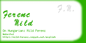 ferenc mild business card